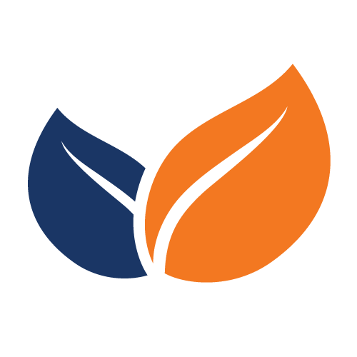 Logo representing the company, characterized by orange and blue hues.